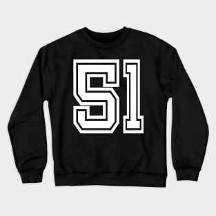 Number 51 for a sports team, group, or community T-Shirt Crewneck Sweatshirt